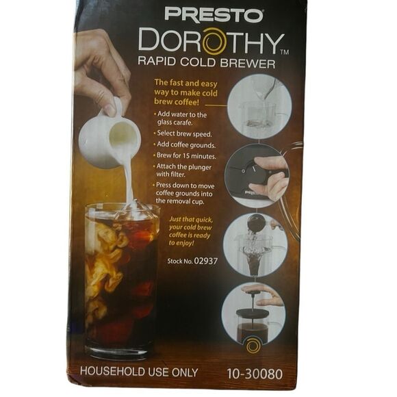 Presto Dorothy Rapid Cold Brew Coffee Maker Easy to Use & Clean - Picture 6 of 7
